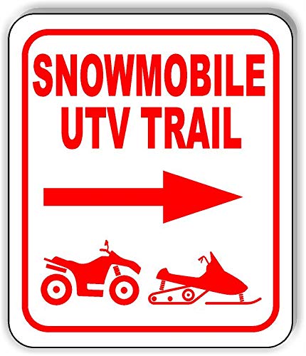 Snowmobile UTV Trail Right Aluminum Composite Outdoor Sign 8.5" x10"