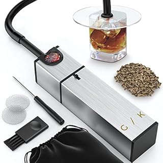 Cocktail Smoker Kit - Drink Smoker | Whiskey Smoker | Smoke Meat, Drink & Food Indoor Infuser Gift | INCLUDES WOOD CHIPS | Bourbon Smoker Kit