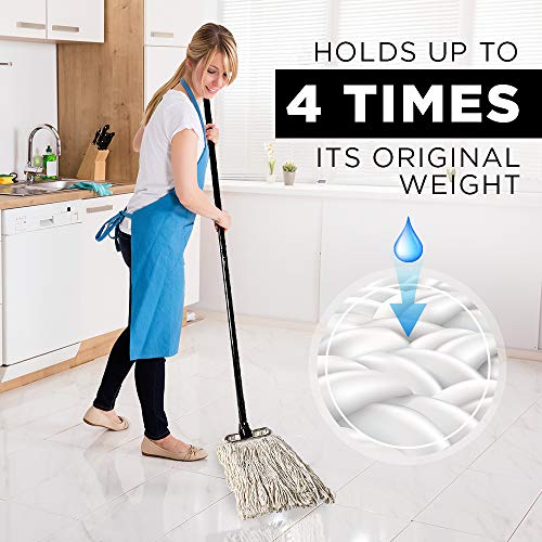 Fuller Brush Wet Mop Head – Absorbent & Professional Quality Cotton Yarn Floor Cleaner #TOP4