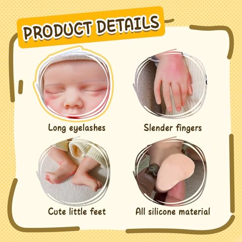 Muñeca Realista de Silicone de 16.9 pulgadas Maletofe miniatura 4