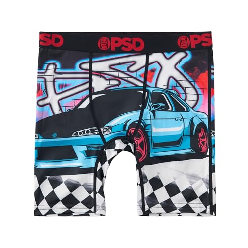 PSD Youth Boy's Racing Print Boxer Briefs - Breathable and Supportive Kids Underwear with Moisture-Wicking Fabric