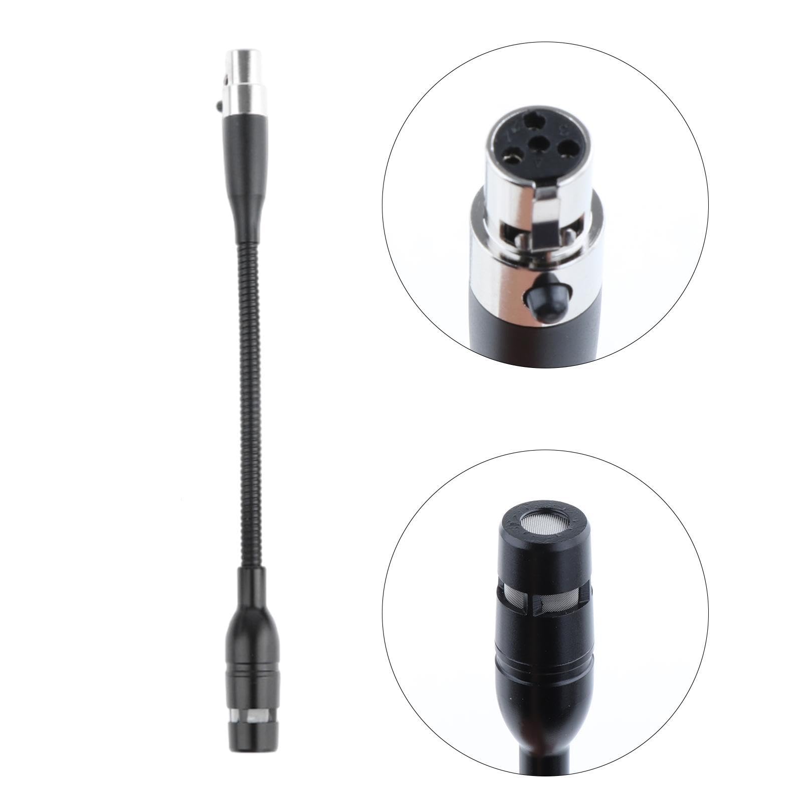 DYNWAVE Guitar Microphone Clip Set Unidirectional Guitar Mic with Clip Portable Mini Instrument Mic and Clip Kit for Acoustic Guitars, 4 Pin Normal