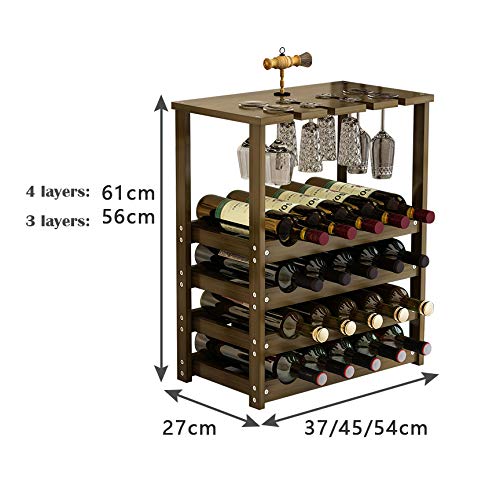 Soporte para botellas de vino Ruby Lil de bambú pequeño miniatura 6