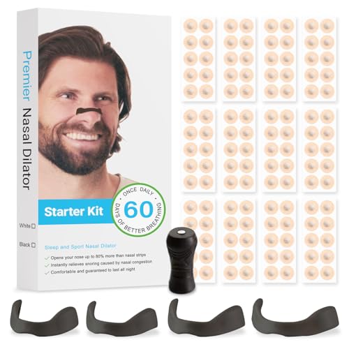 Premium Nasal Strips 60-Day Count Comfort Fit & Skin-Friendly Adhesive for Better Breathing & Sleep Support (60pairs Count)