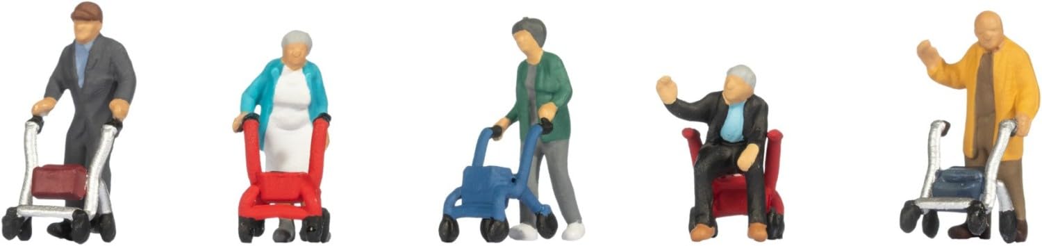 NOCH Seniors with Rollator Figures for Realistic Everyday Scenes