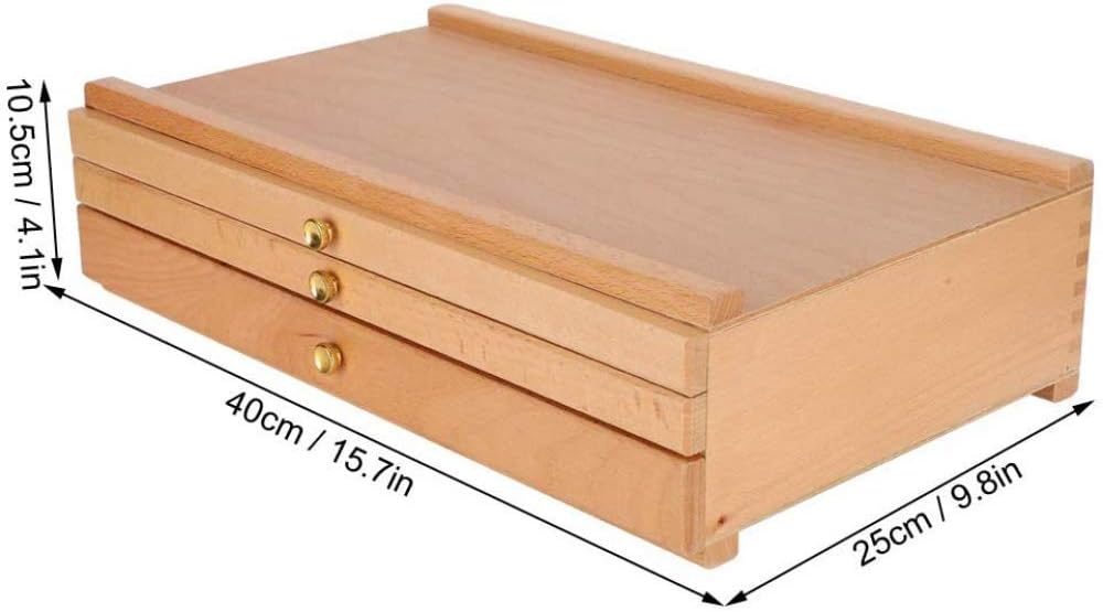 Portable Paint Storage Box, Paint Box, Large Capacity 3 Layers for Sketch Drawing