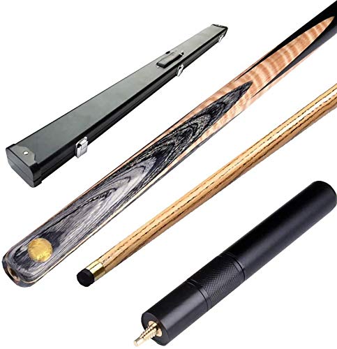 HACSYP Billiard Pool Cue Stick Pool Stick 57in 17-19 Oz Ash Wood Billiard Cue Sticks with Storage Bo