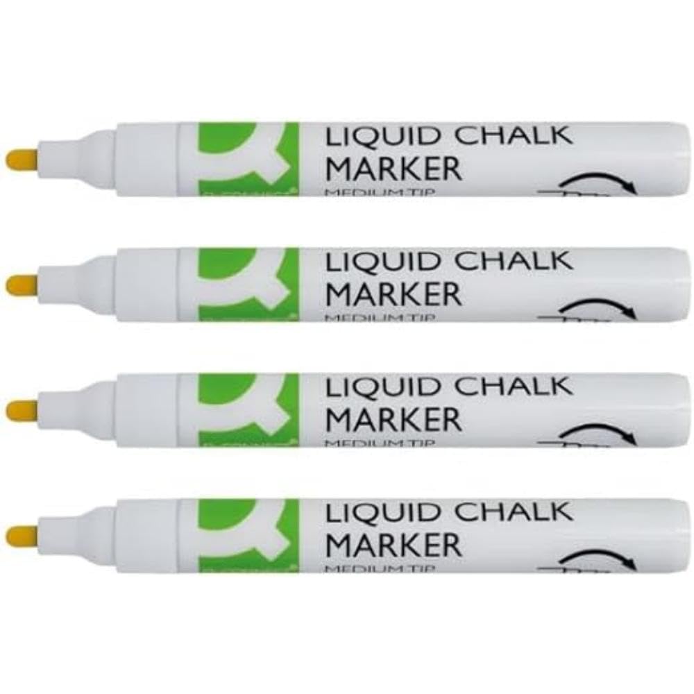 Q-Connect Chalk Markers Medium Tip White (Pack of 4), 1 count (Pack of 4)