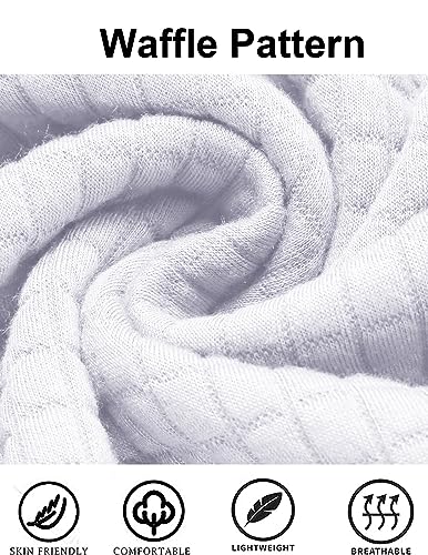 COOFANDY Mens Hooded Sweatshirt Casual Long Sleeve Drawstring Waffle Knit Pullover Hoodies - Image 7