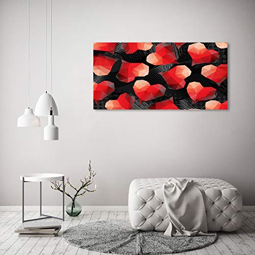Impression sur verre pour raviver un mur vide tableau rouge 120x60 cm - 4