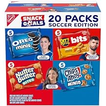 Nabisco Snacks Variety Pack, OREO Minis, Nutter Butter Bites, CHIPS AHOY! Minis Cookies, and RITZ Bits Cheese Sandwich Crackers, 20 Snack Packs