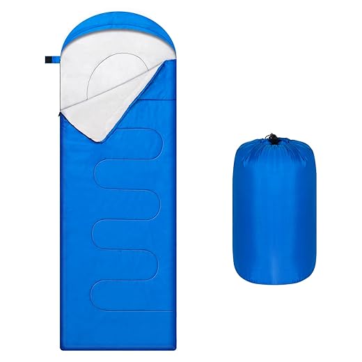Camping Sleeping Bags Portable Waterproof Sleeping Bag for Adults Kids 4 Seasons Winter, Fall, Spring, Summer Backpacking Hiking Camping Mountaineering Indoor Outdoor Use