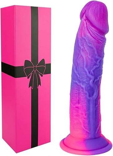 Miniatura 41 de Consolador anal realista de silicona líquida suave con fuerte ventosa para principiantes, consolador de punto G de 8 pulgadas para mujeres