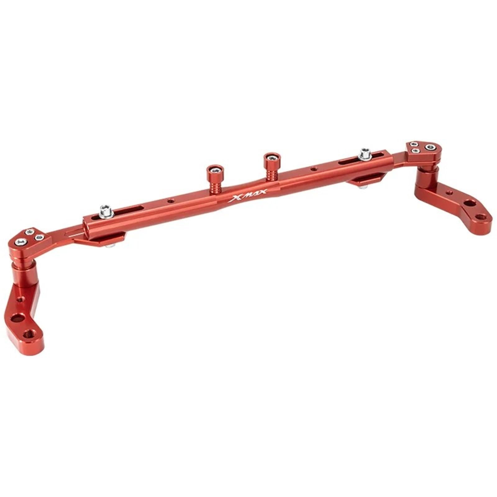 Barra transversal manillar XMAX ajustable y engrosada CNC roja 7