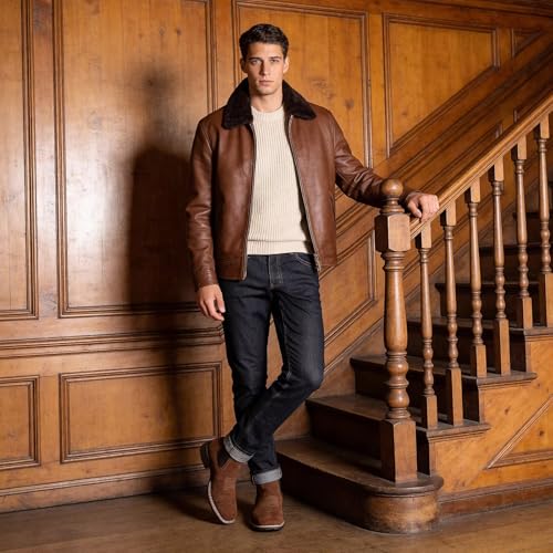 Image of Men's Chelsea Boots Suede Ankle Boots - Comfortable Slip-On Dress Boots for Casual & Work