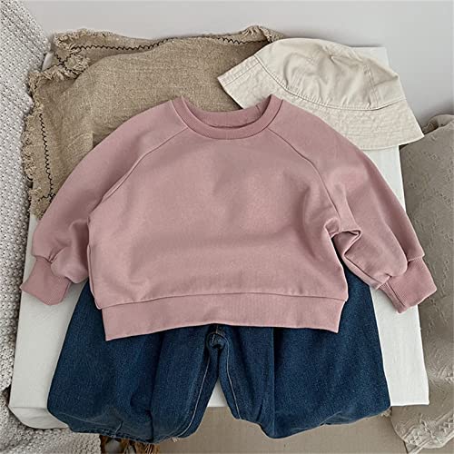Infant Lightweight Solid Pullovers Round Neck Long Sleeve Casual Sweatshirts Unisex Boy Girl Fall Basic Loose Tops3