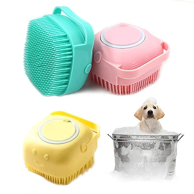 Dog Shampoo Dispenser Grooming Brush, Massage Grooming Brush with Bristles, Pet Bath Silicon Brush, Smooth and Soft Bath Brush for Dogs and Cats, Wow Shower Brush for Pets. (B0C6MTXNFM) Amazon Price History, Amazon Price Tracker