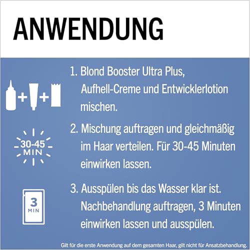 Foto von Schwarzkopf Blonde Aufheller L1++ (143 ml), Haarfärbemittel für Öl-aktiviertes Haare Aufhellen mit HaptIQ System, für bis zu 9 Stufen ohne Gelbstich