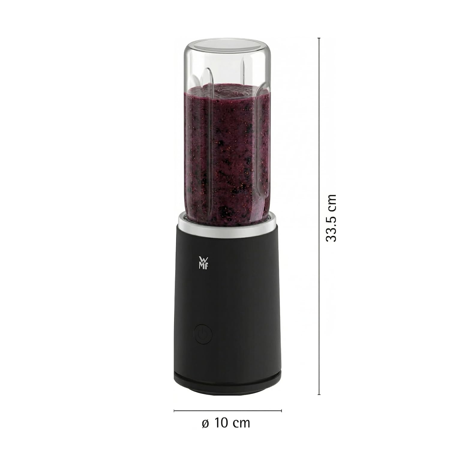 WMF Mix & Go Touch Smoothie Maker to go, tragbarer Mixer & kompakter Standmixer, 500 W Hochleistungsmixer, Ultra-Blade Edelstahlklinge, auslaufsichere To-Go Trinkflasche, recycelter Kunststoff, Lava