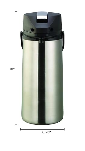 Miniatura 7 de Ideal Settings 213020001 Airpot - Airpot, con forro de acero inoxidable, 3 litros, acero inoxidable/negro