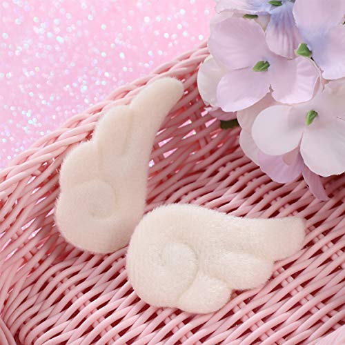Lurrose Angel Wings Clipes de cabelo 1 par de presilhas de cabelo com asas de anjo de pelúcia, acess