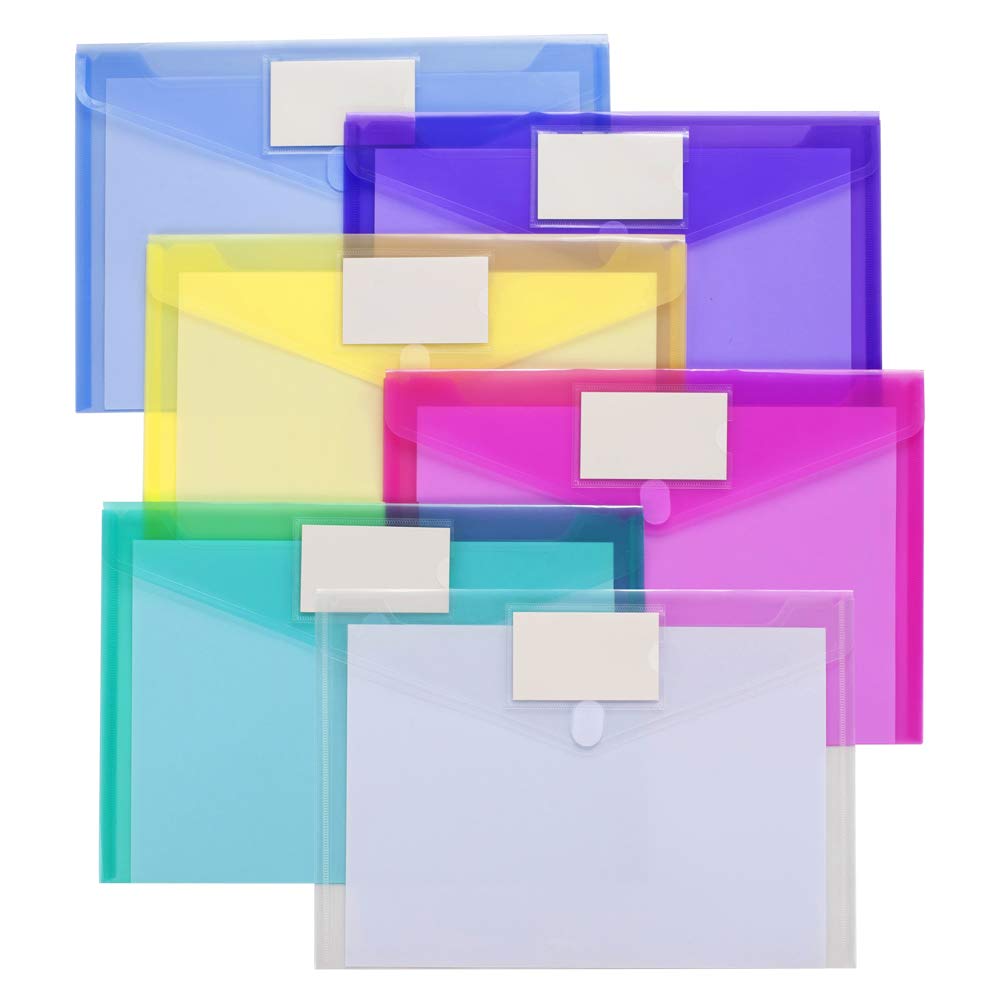 Buy 24 Pack Plastic Envelopes Poly Envelopes, Sooez Clear Document