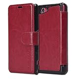 Mulbess Flip estuche para Sony Xperia Z1 Compact 2013 (4.3 Pulgadas) Smartphone, Compruebe por favor su modelo del movil de la celular antes de comprar accesorios.