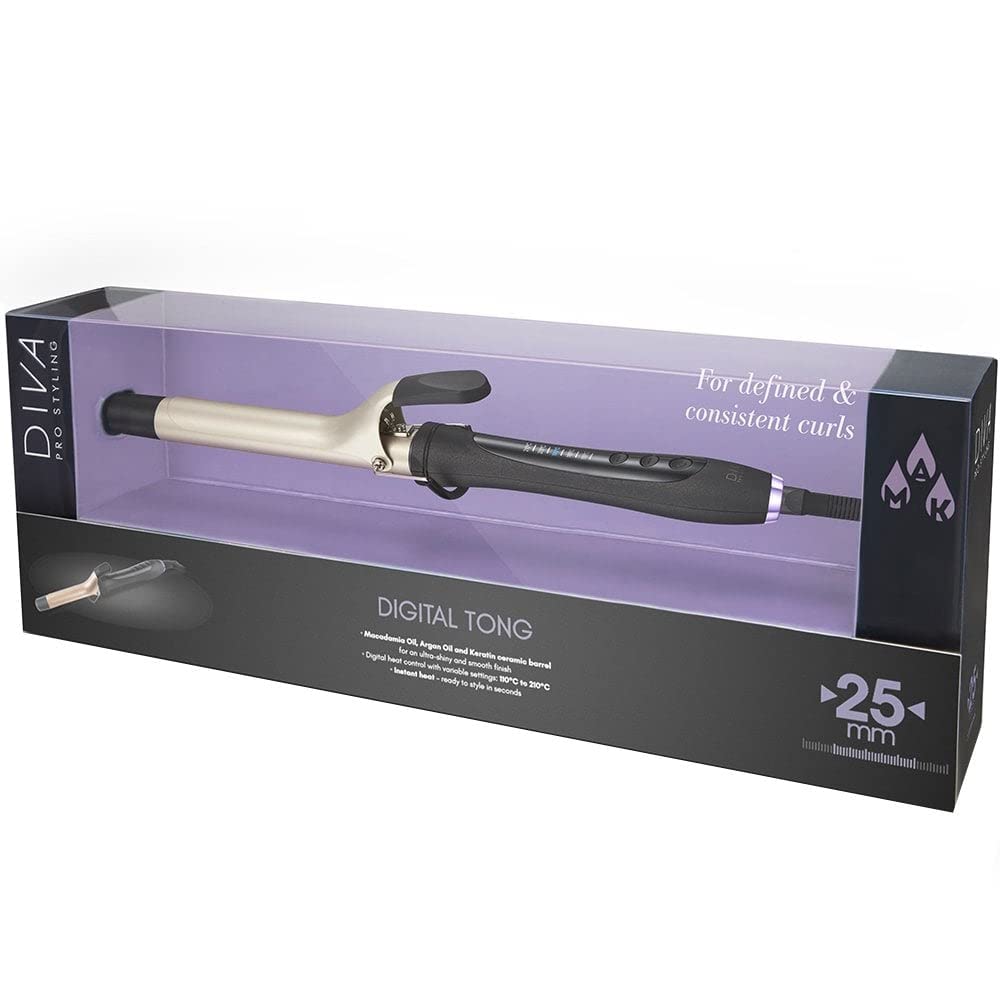 Diva Pro Styling Tong Digital Outil de Coiffure 25 mm