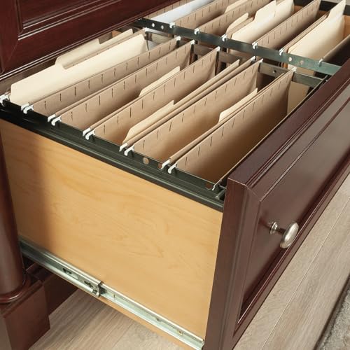 Image of Sauder Palladia File Cabinet with 2 Drawers, Safety Mechanism, Lateral File Cabinet - Select Cherry Finish