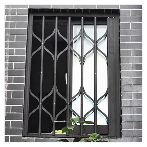 Rejilla de seguridad retráctil para ventana, resistente con bloqueo, pantalla de seguridad plegable para oficinas/sótanos, diseño que ahorra espacio