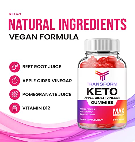 Transform Keto Acv Gummies Transform Acv Advanced Formula Shark Plus Apple Cider Vinegar Keto Tank Gummies Dietary Supplement B12 Beet Root Juice Men Women (60 Gummies) #TOP4