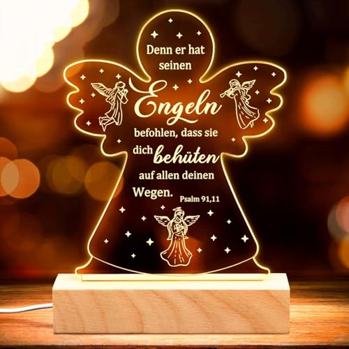 O-Kinee Ange gardien de baptême et cadeaux pour filles, cadeaux de confirmation et communion (retirer le film de protection avant utilisation)