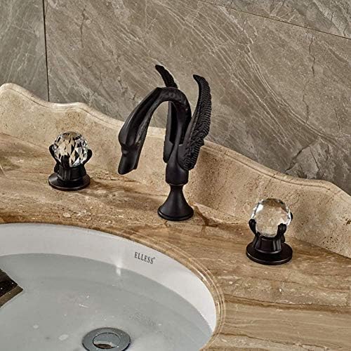 Robinets de cuisine mitigeur bimande en cristal et robinet de lavabo