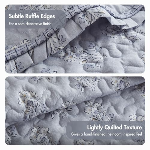 Image of Madison Park Vintage Floral Quilt Set, 3PC King /Cal King Reversible Bed Set
