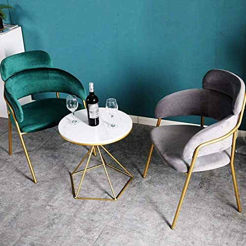 Table en marbre blanc et structure dorée au design géométrique - 3