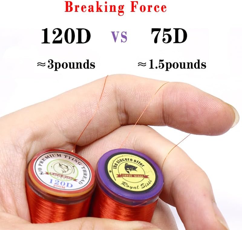 Fly Tying Thread 8 Colors 120D High Strength Nylon Fly Fishing Thread Fly Tying Materials for Saltwater Fly Patterns
