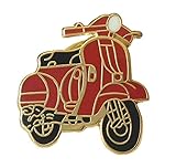 P167 Smartbadge Rouge Scooter Mode Motard Moto Rigide Badge Épinglette en Émail