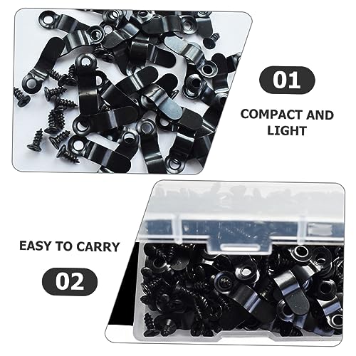 Image of 100pcs Picture Frame Turn Buttons Easy-Install Iron Clips for Hanging Photos Backing Hardware for Wall Displays and Art Projects