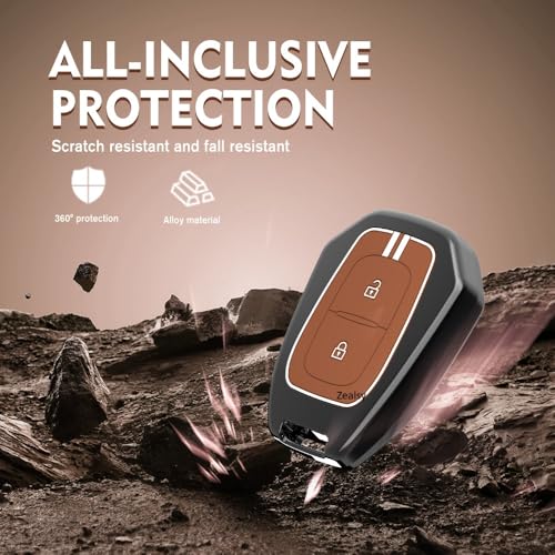 Image of Car Key Cover Compatible for Renault Kwid, Triber, Kiger, Duster Stylish Full Protection 2-Button Key | Glow-in-The-Dark Car Key Protector