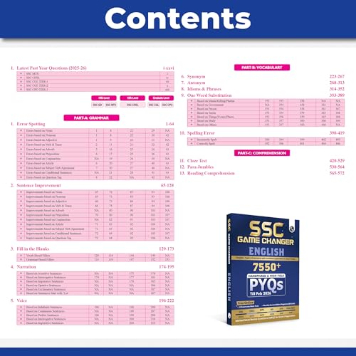 Image of PW SSC Game Changer English 7550+ PYQ For 2026 Exams | Chapter, Topic & Exam-wise Previous Year Solved Questions | For CGL, CHSL, MTS, CPO, GD, Delhi Police, Steno