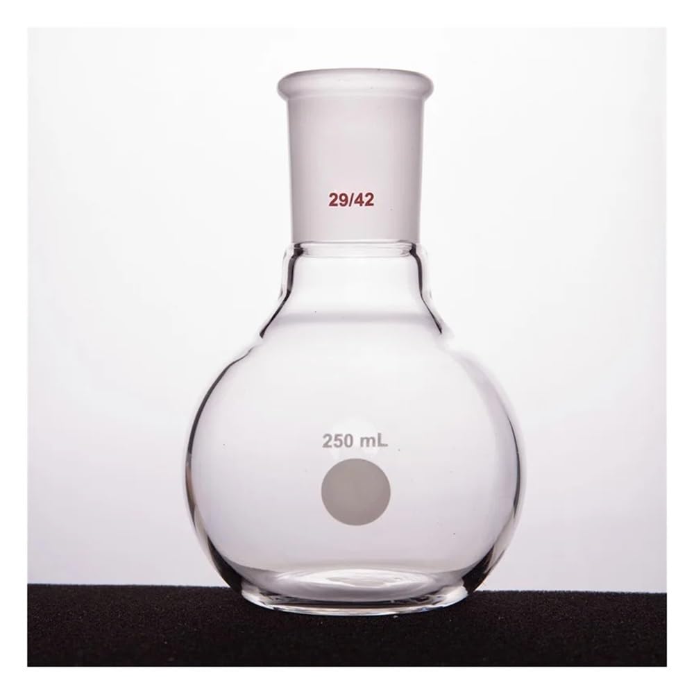 Vetreria da laboratorio Pallone a collo singolo con fondo piatto, giunto 29/42, capacità 250-1000 ml, vetro borosilicato a fondo piatto F12(F128000)