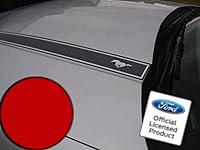 Vista 1 de Decal Mods Hood Spears - Paquete de calcomanías gráficas compatibles con Ford Mustang Stripe - LOD plateado metálico - CMS (se adapta a 2010-2012)