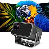 Smart 4K Projector for Bedroom with 500 ANSI Lumens, Native 1080P FHD Video Projector, Auto Focus & Keystone Correction, WIFI6 & Bluetooth5.0, Ideal for Home Cinema & Outdoors