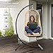 GOUTIME Hammock Chair Stand Only, Hanging Swing Egg Chair Stands Frame Holder, Heavy Duty Steel C Stand for Indoor Outdoor, Max Load 350 LBS