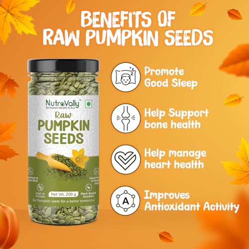 Image of NutroVally Chia Seeds & Pumpkin Seeds Combo - 400g (200g Each) |High in Omega-3, Fiber, Protein & Antioxidants |Super Combo Seeds for Digestion, Bone Strength, Energy & Weight Management |Seeds combo