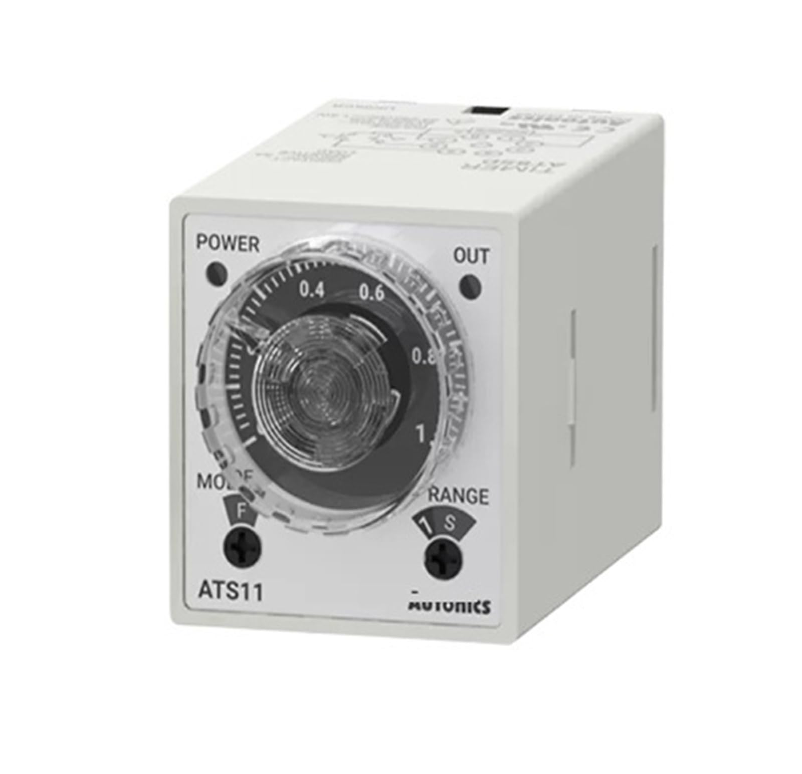 Relè temporizzato, ATS11-41D, Timer analogico, Spina a 11 Pin, 100-240 V CA ~ 50/60 Hz 24-240 V CC, Uscita NPN