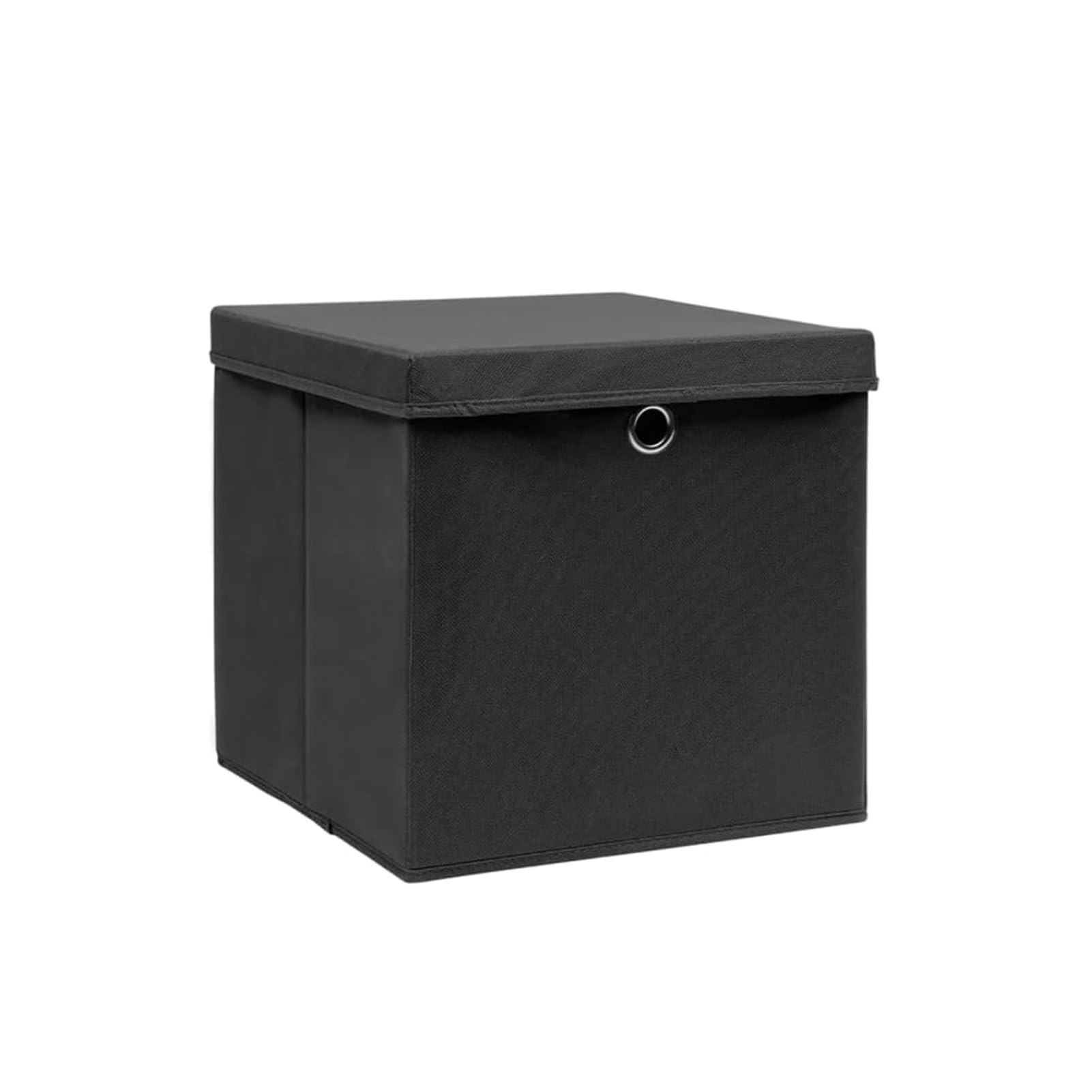 JUDYY Aufbewahrungsboxen mit Deckeln 4 STK Spielzeugkiste, Aufbewahrungskiste, Kleideraufbewahrung, Kleideraufbewahrung & Organisation, 28x28x28 cm Schwarz
