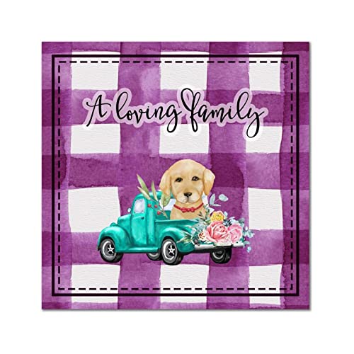 Décoration murale A Loving Family cadeau en bois papa et enseignant