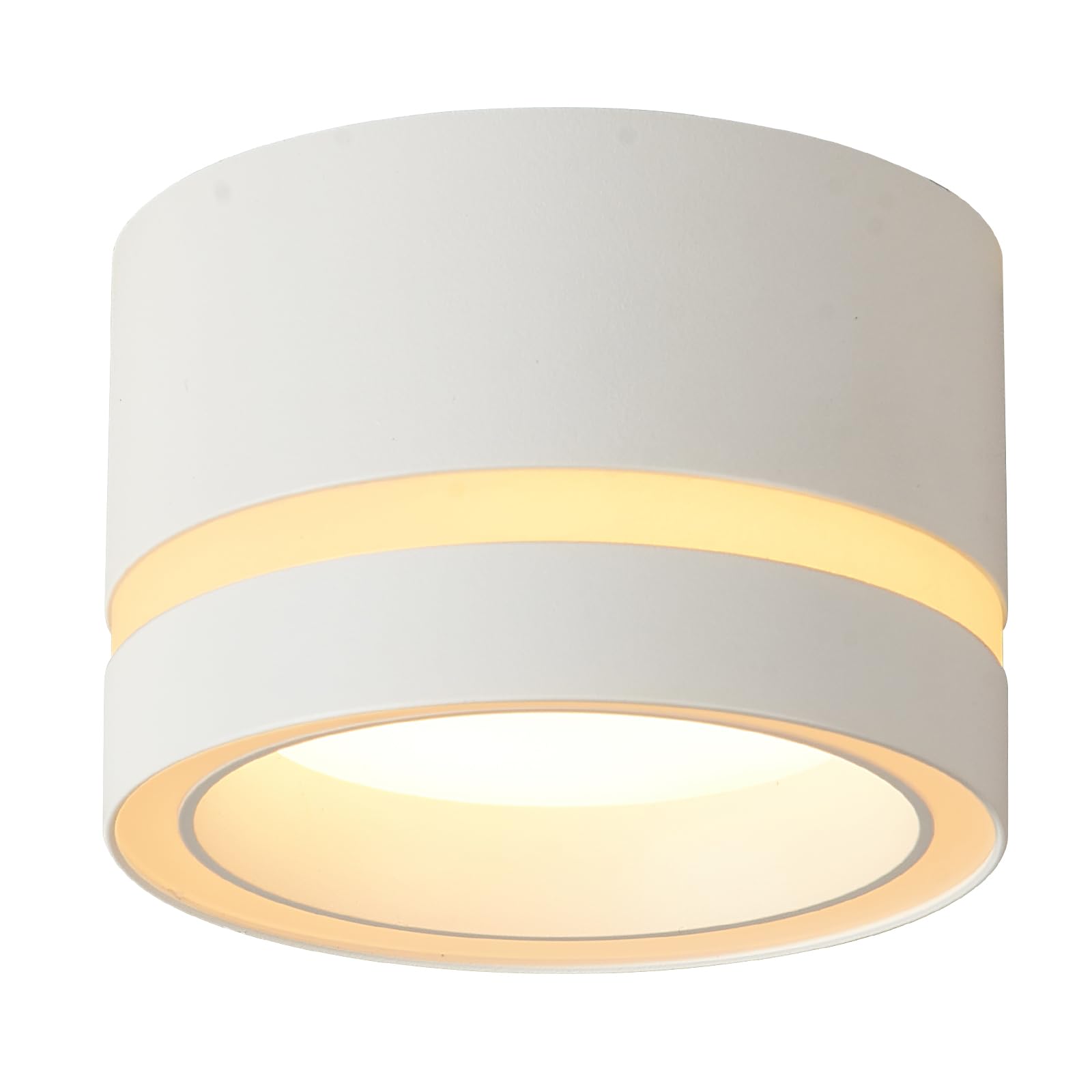 HCFEI LED Aufbauspots IP44 - Ø85*55mm Deckenspots - 6W 600LM GX53 LED Aufbaustrahler - Aluminium Aufputz 230V Aufbauleuchte Deckenlampe für Bad Badezimmer (Weiß 4000k 1 Stück)