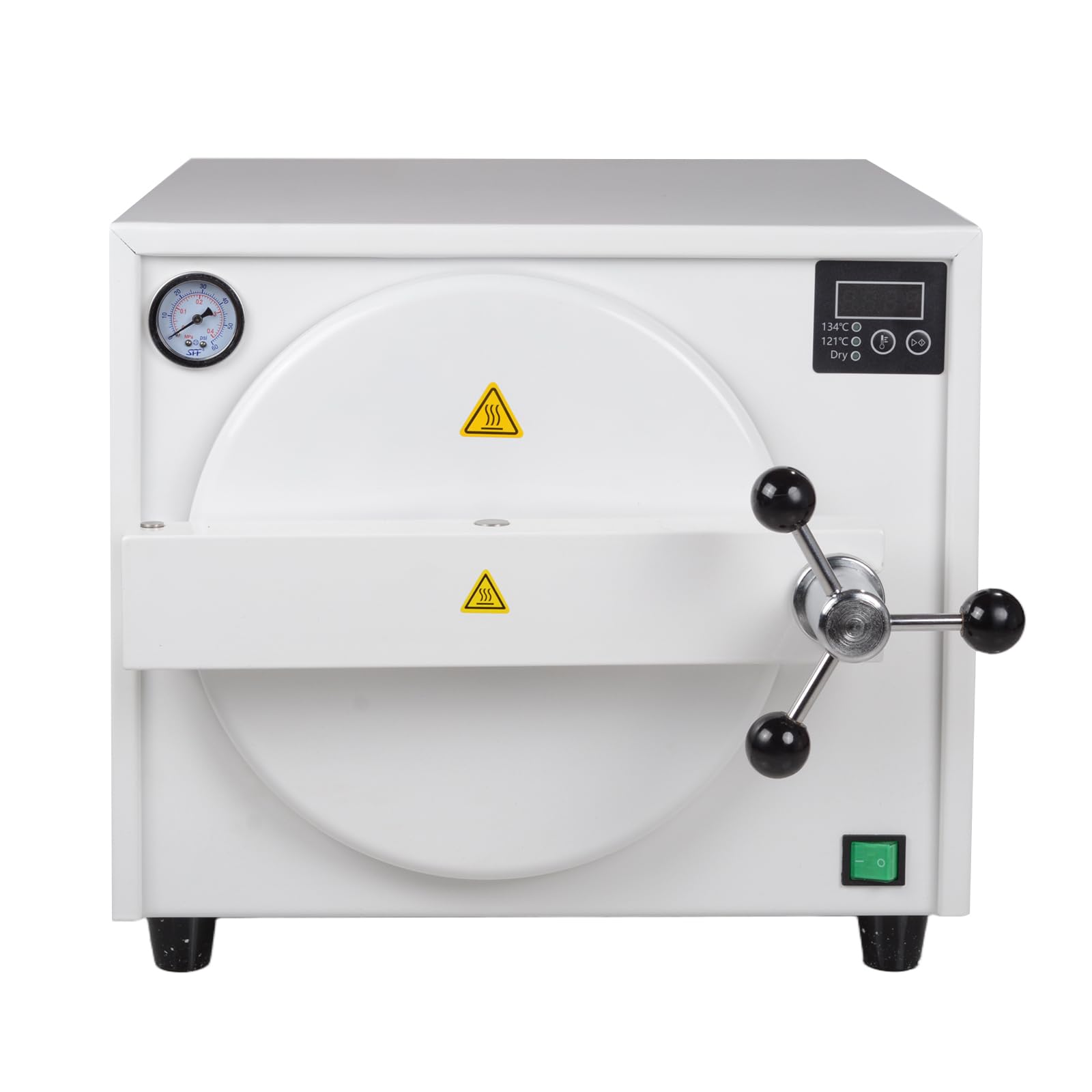 Autoclave - Esterilizador de vapor de alta presión de 18 L con pantalla LED digital, función de secado, cerradura de puerta de doble control, equipo de laboratorio de acero inoxidable